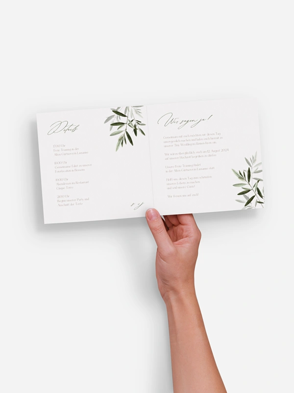 Hochzeitseinladung Tiny Leaves