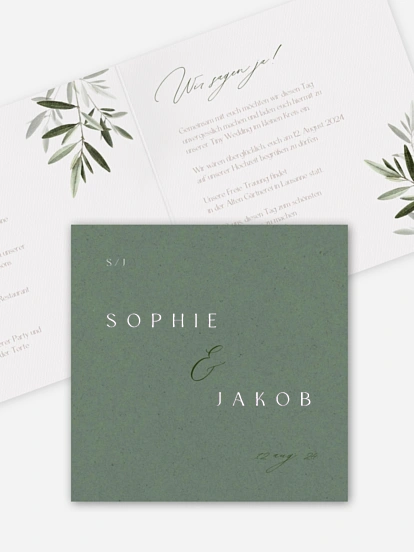 Hochzeitseinladung Tiny Leaves