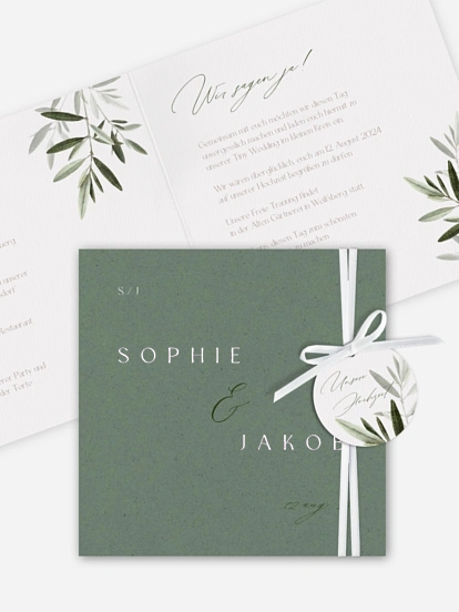 Hochzeitseinladung Tiny Leaves