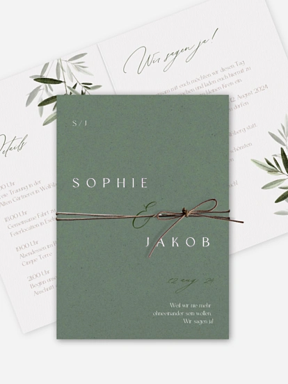 Hochzeitseinladung Tiny Leaves