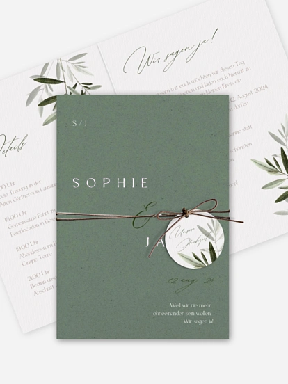Hochzeitseinladung Tiny Leaves