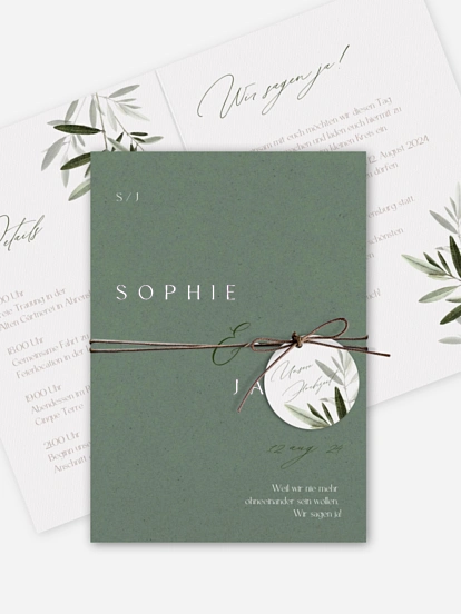 Hochzeitseinladung Tiny Leaves