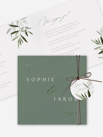 Hochzeitseinladung Tiny Leaves