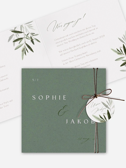 Hochzeitseinladung Tiny Leaves