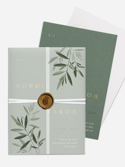 Hochzeitseinladung Tiny Leaves