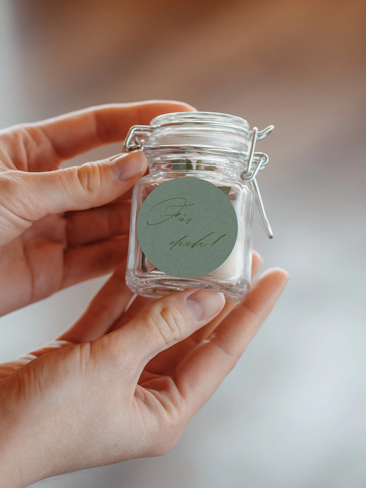 Geschenkaufkleber Hochzeit Tiny Leaves