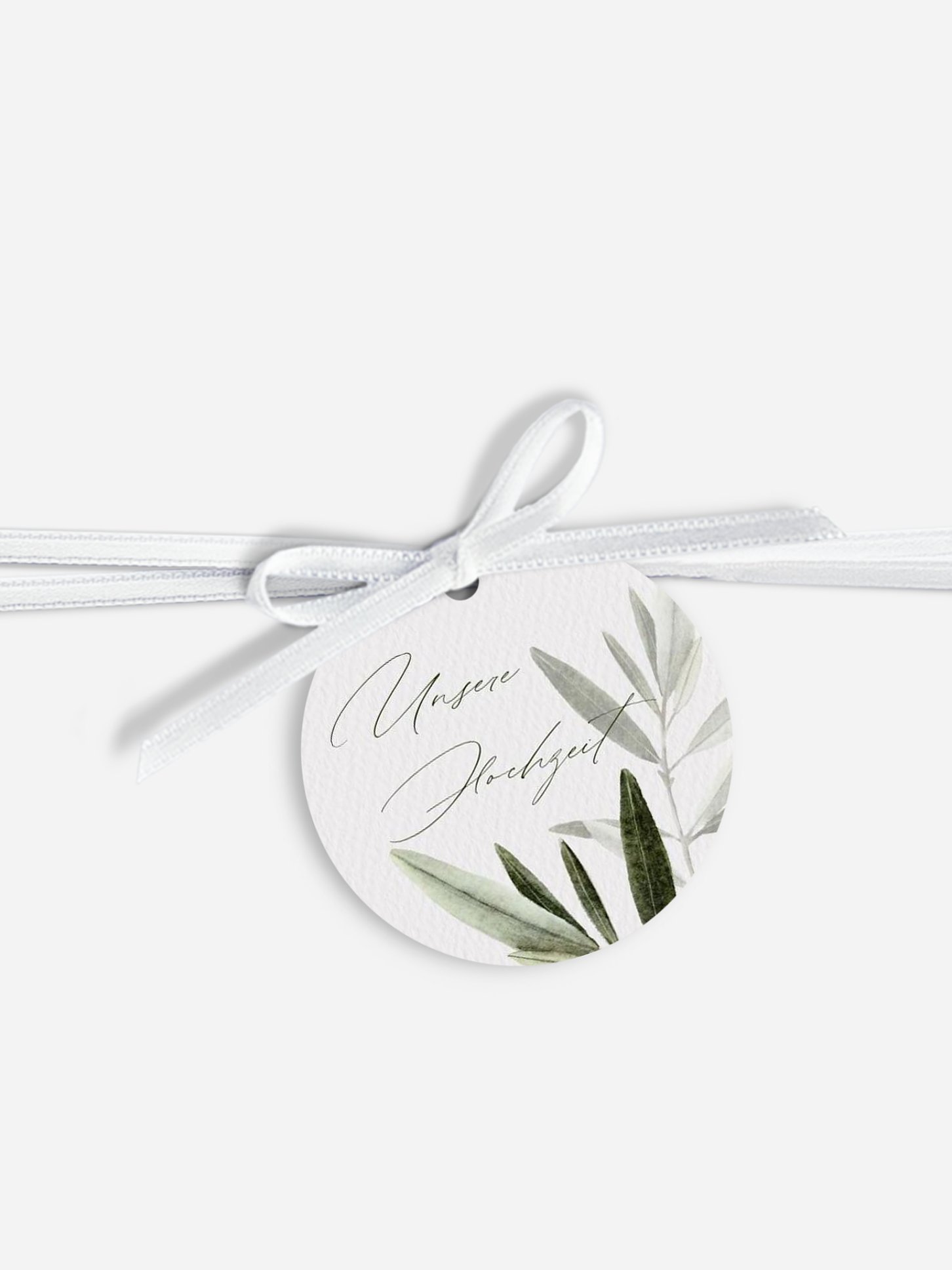 Anhänger mit Band zur Hochzeit Tiny Leaves
