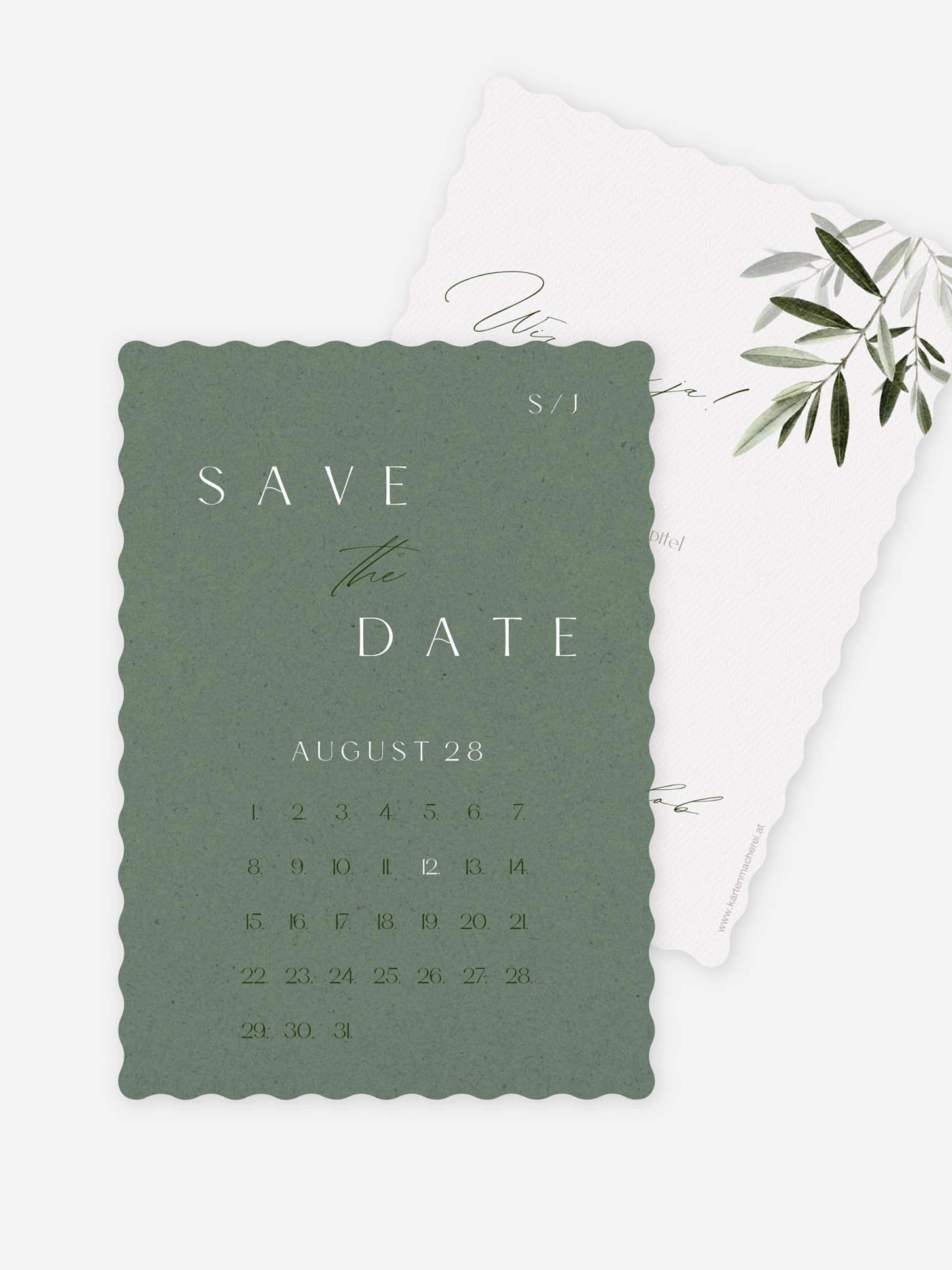 Save-the-Date Karte Tiny Leaves