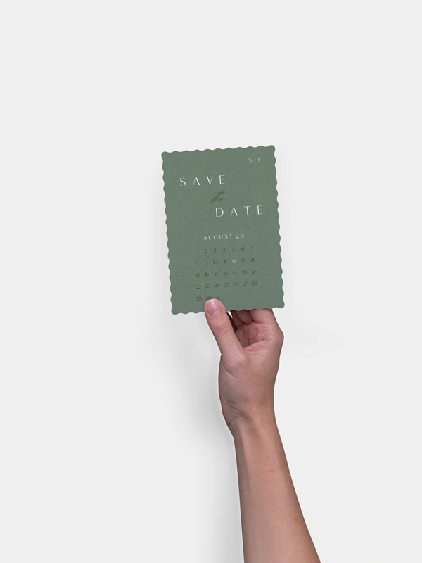 Save-the-Date Karte Tiny Leaves