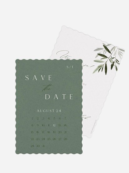 Save-the-Date Karte Tiny Leaves