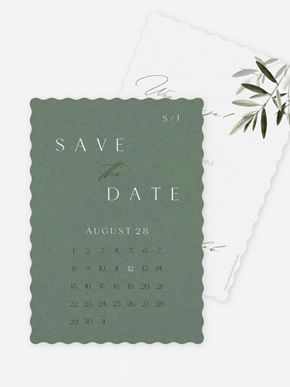 Save-the-Date Karte Tiny Leaves