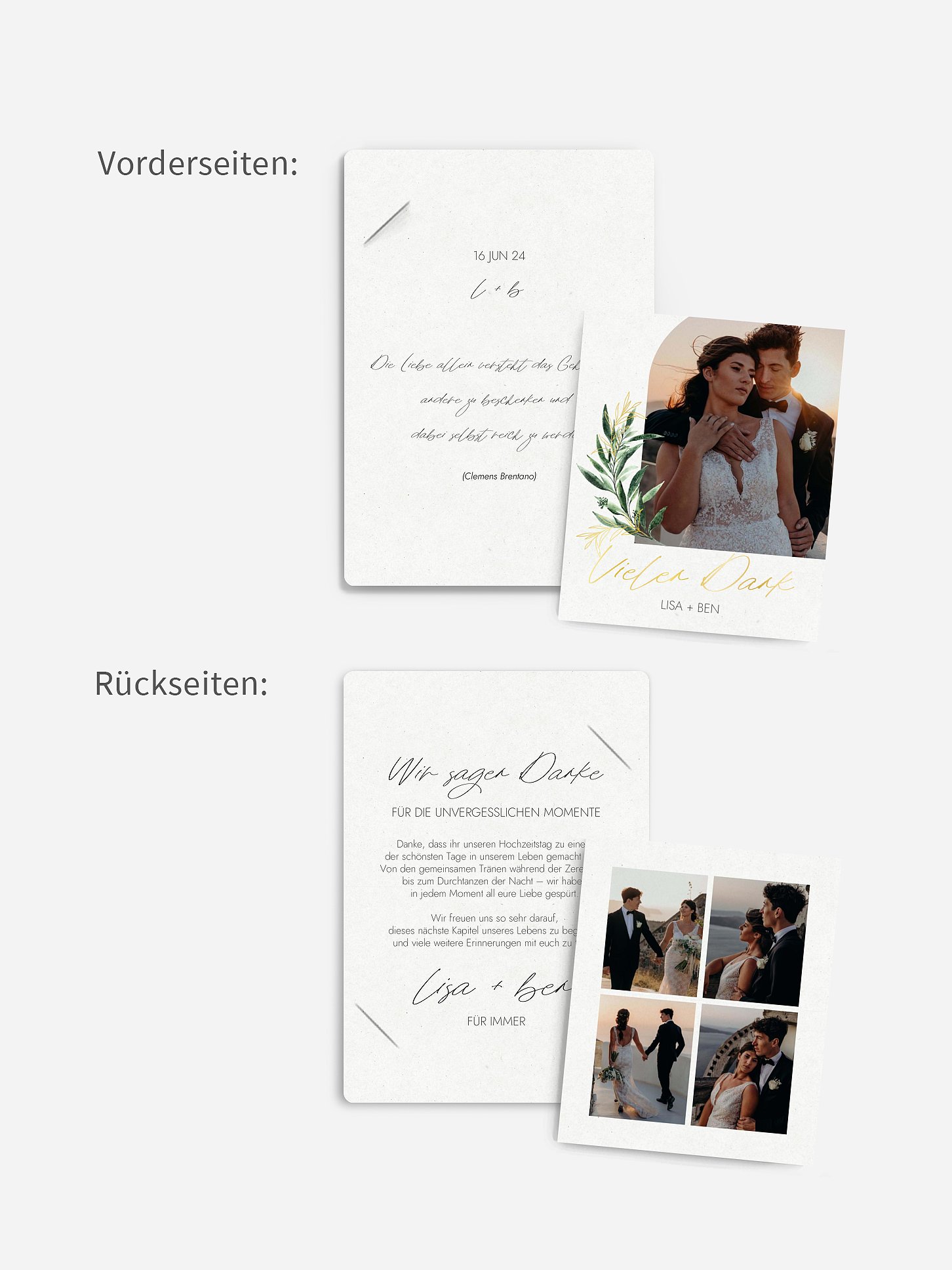 Dankeskarte Hochzeit Botanical Arch