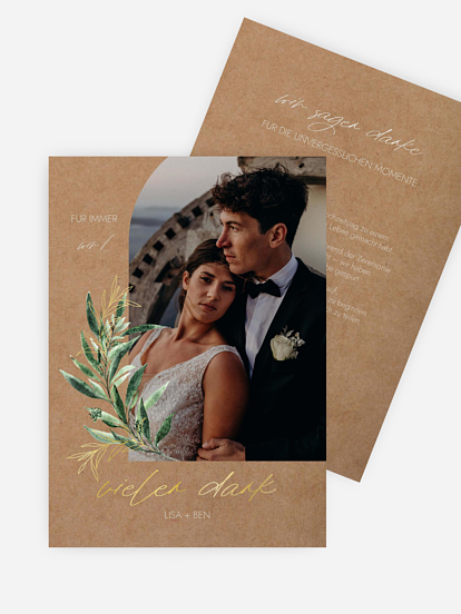 Dankeskarte Hochzeit Botanical Arch