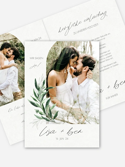 Hochzeitseinladung Botanical Arch