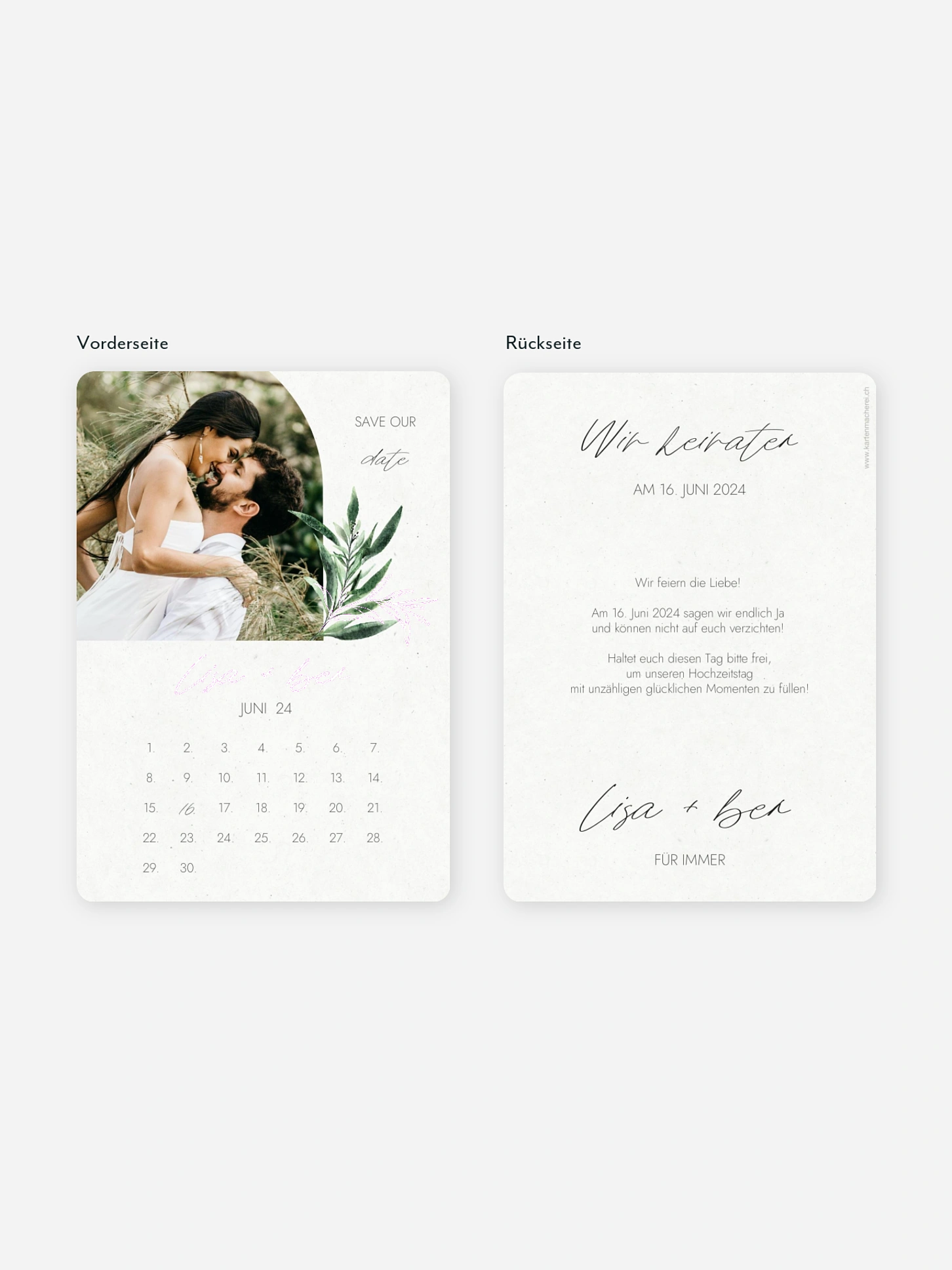 Save-the-Date Karte Botanical Arch