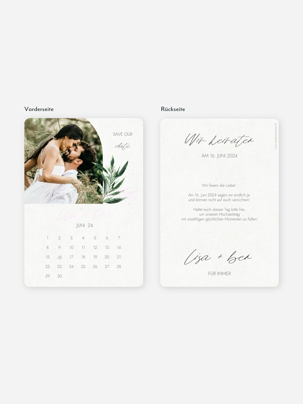 Save-the-Date Karte Botanical Arch