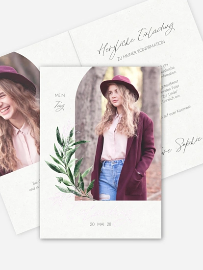 Konfirmationseinladung Botanical Arch