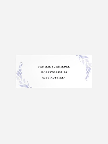 Absenderaufkleber Trauer Soft Blue