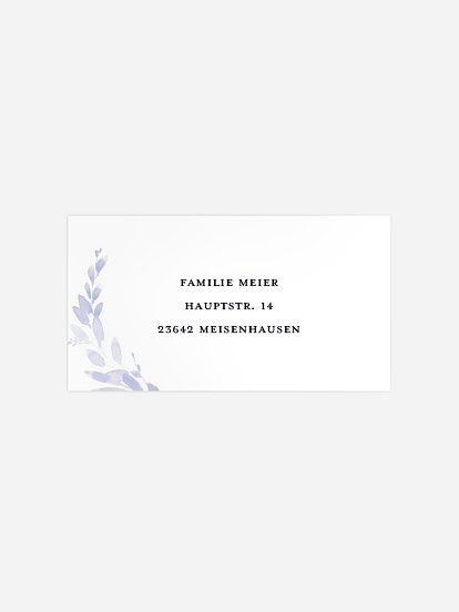 Empfängeraufkleber Trauer Soft Blue