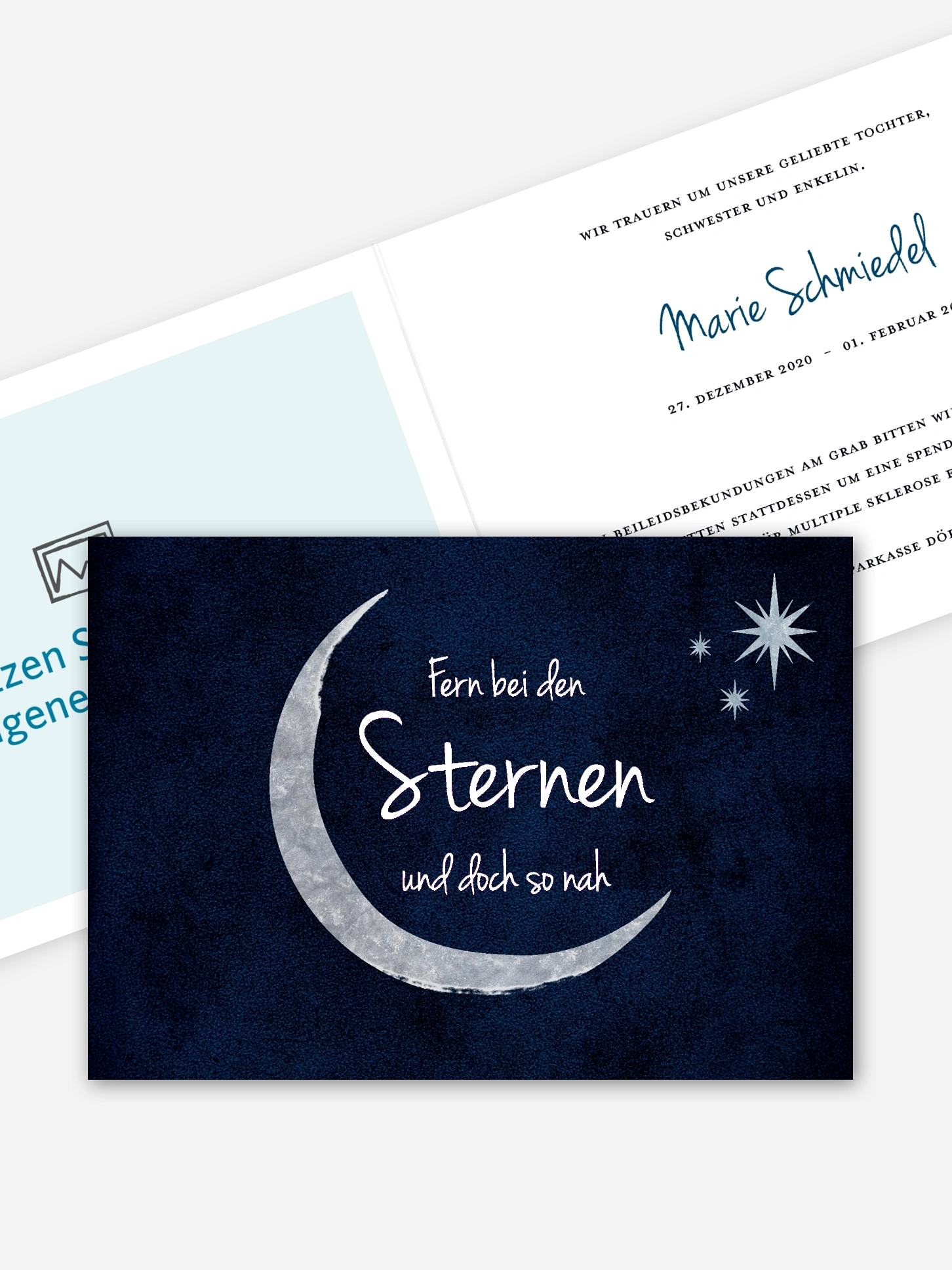 Trauerkarte To The Moon