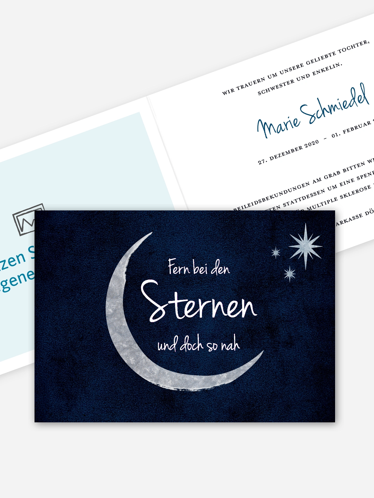 Trauerkarte To The Moon