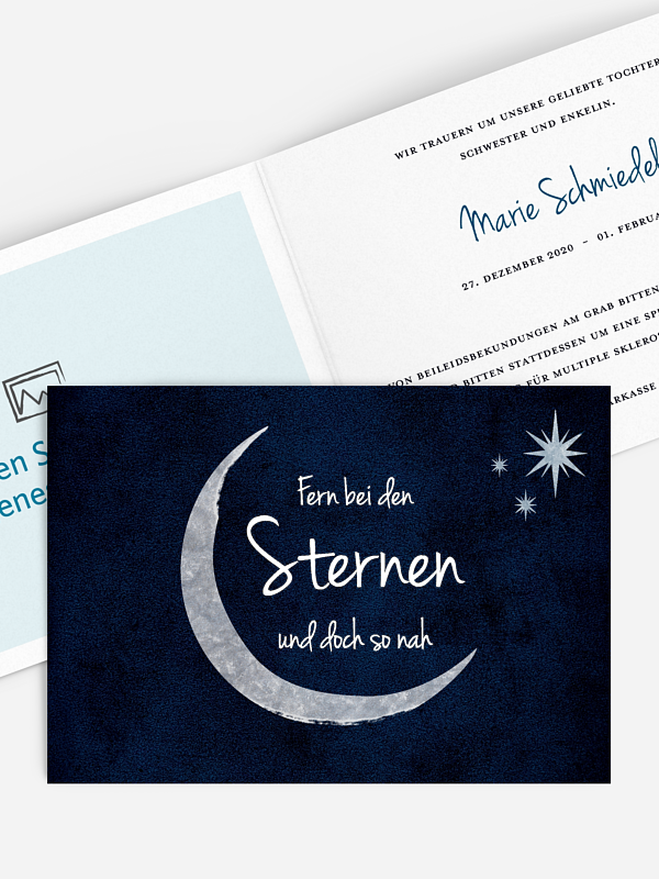 Trauerkarte To The Moon