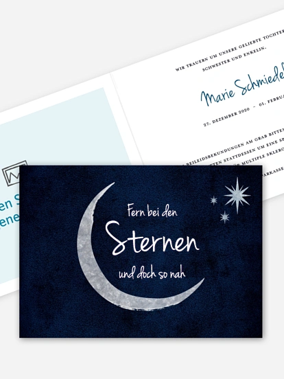 Trauerkarte To The Moon