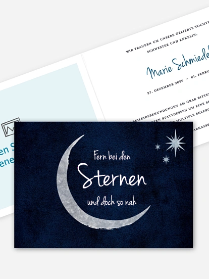 Trauerkarte To The Moon