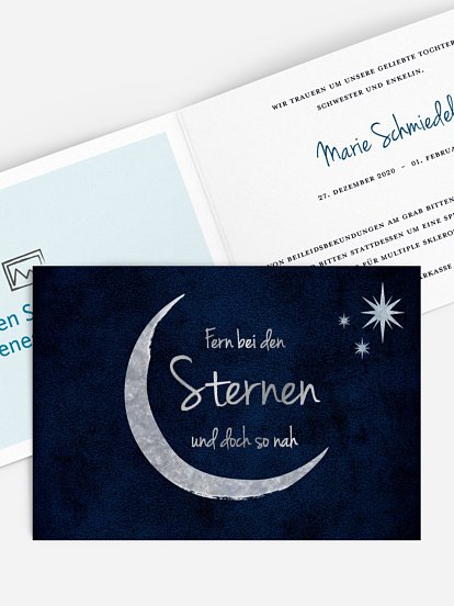 Trauerkarte To The Moon