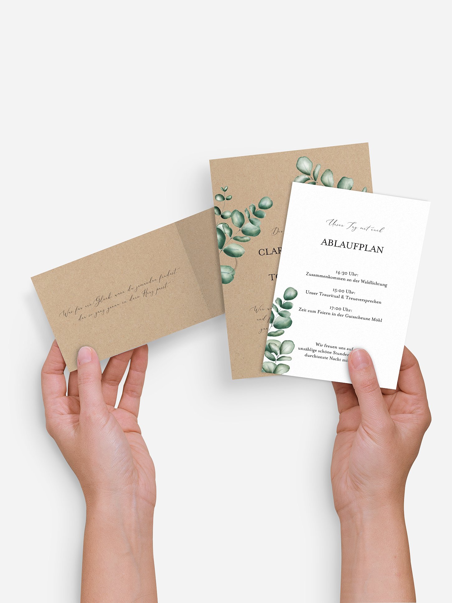 Hochzeitseinladung Forever Green