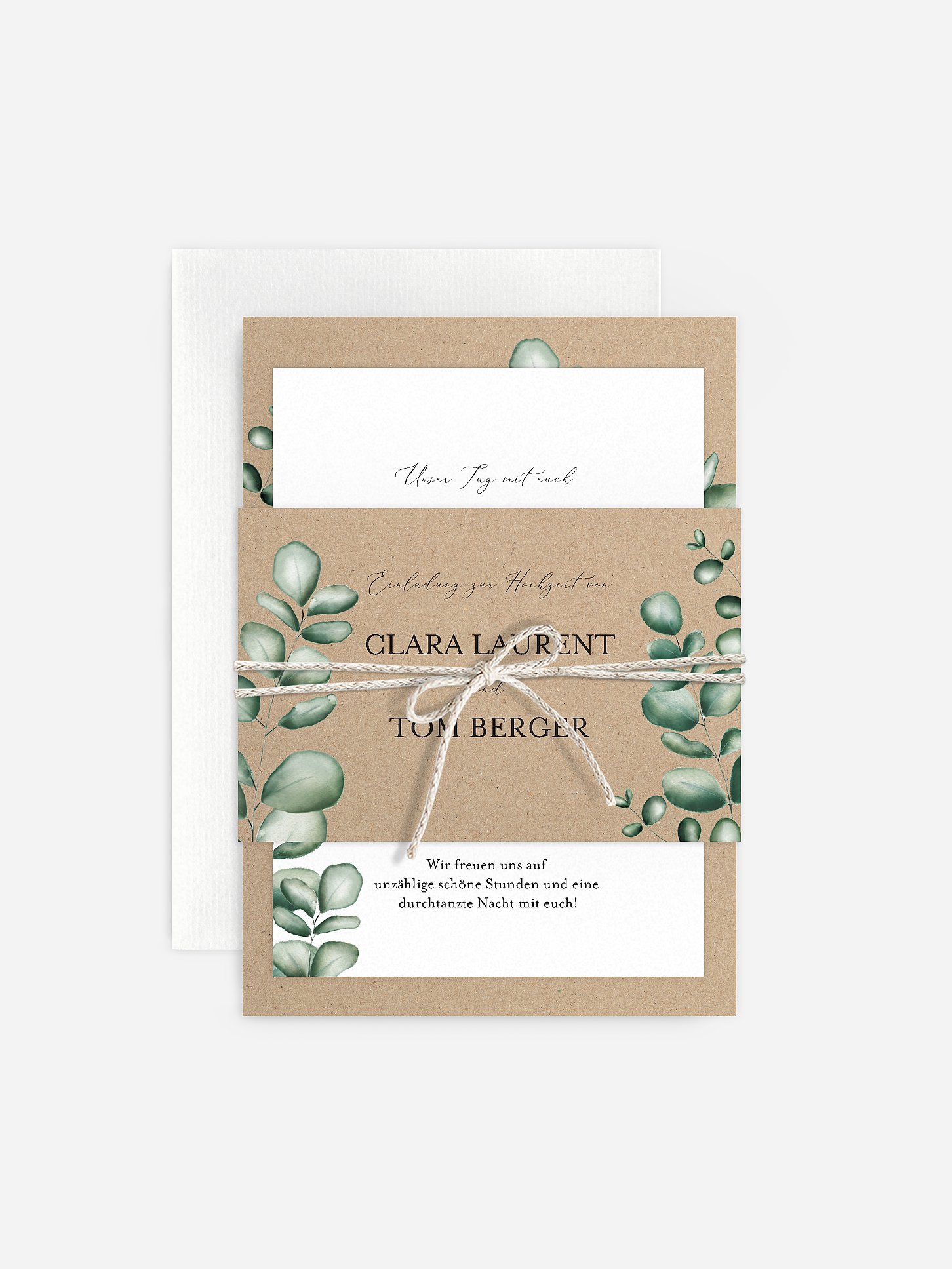 Hochzeitseinladung Forever Green