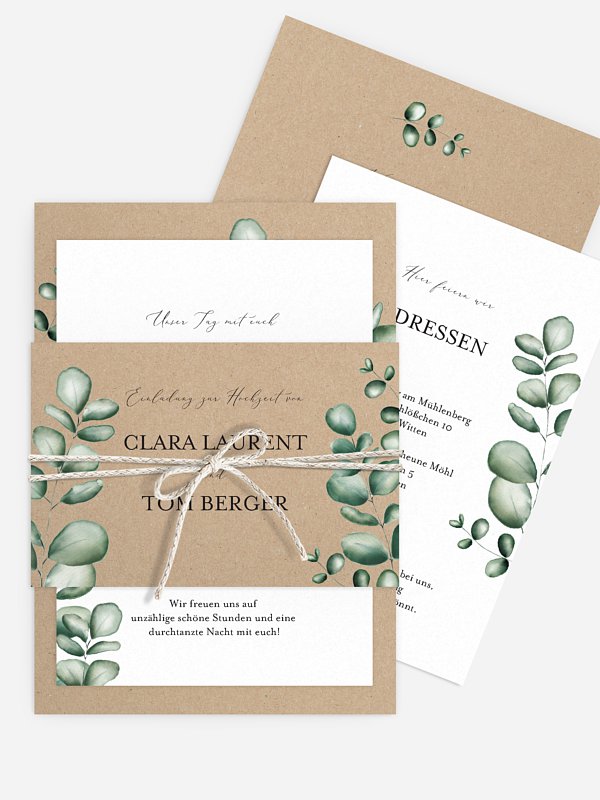 Hochzeitseinladung Forever Green