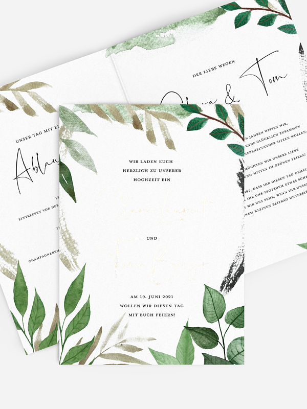 Hochzeitseinladung Wild Greenery