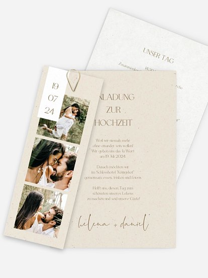 Hochzeitseinladung Modern Photo
