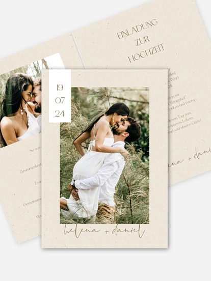 Hochzeitseinladung Modern Photo