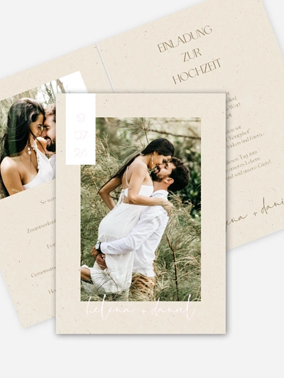 Hochzeitseinladung Modern Photo