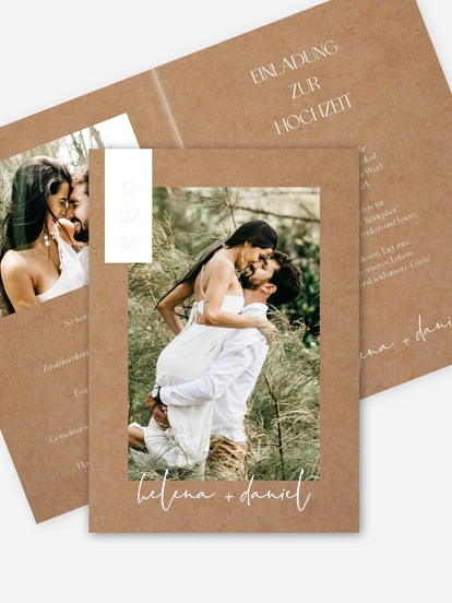 Hochzeitseinladung Modern Photo