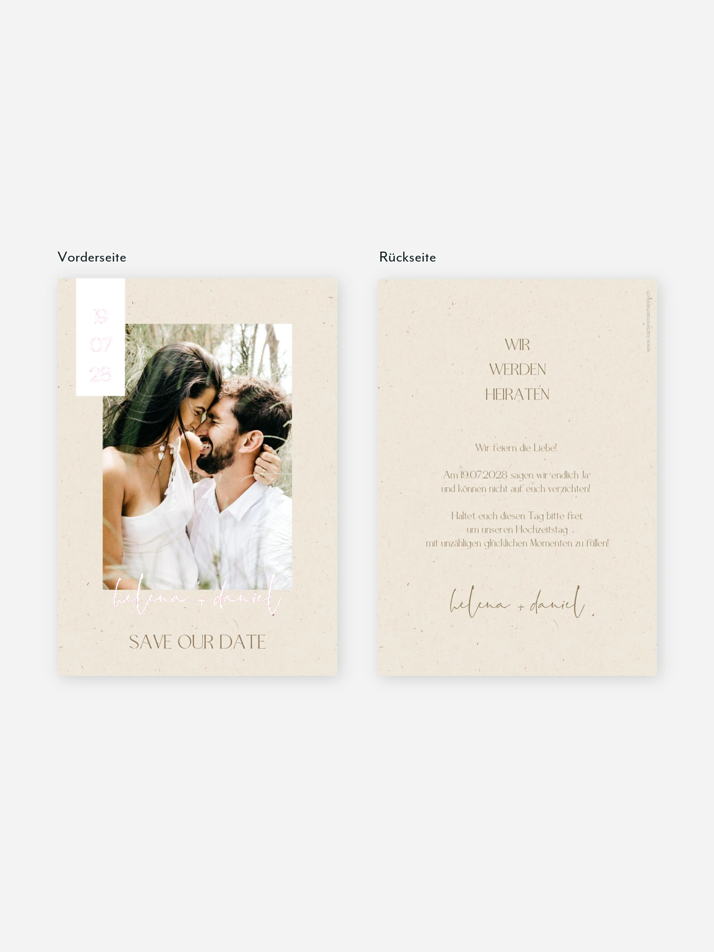 Save-the-Date Karte Modern Photo