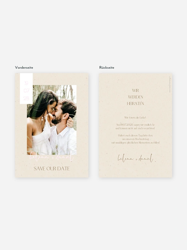 Save-the-Date Karte Modern Photo