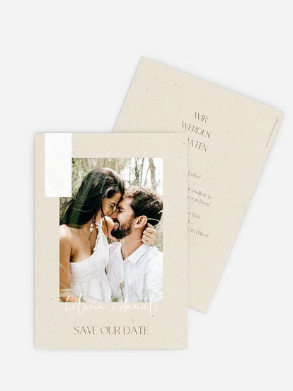 Save-the-Date Karte Modern Photo