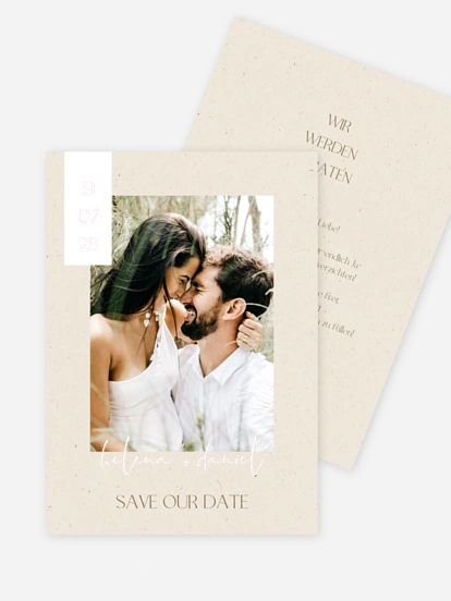 Save-the-Date Karte Modern Photo