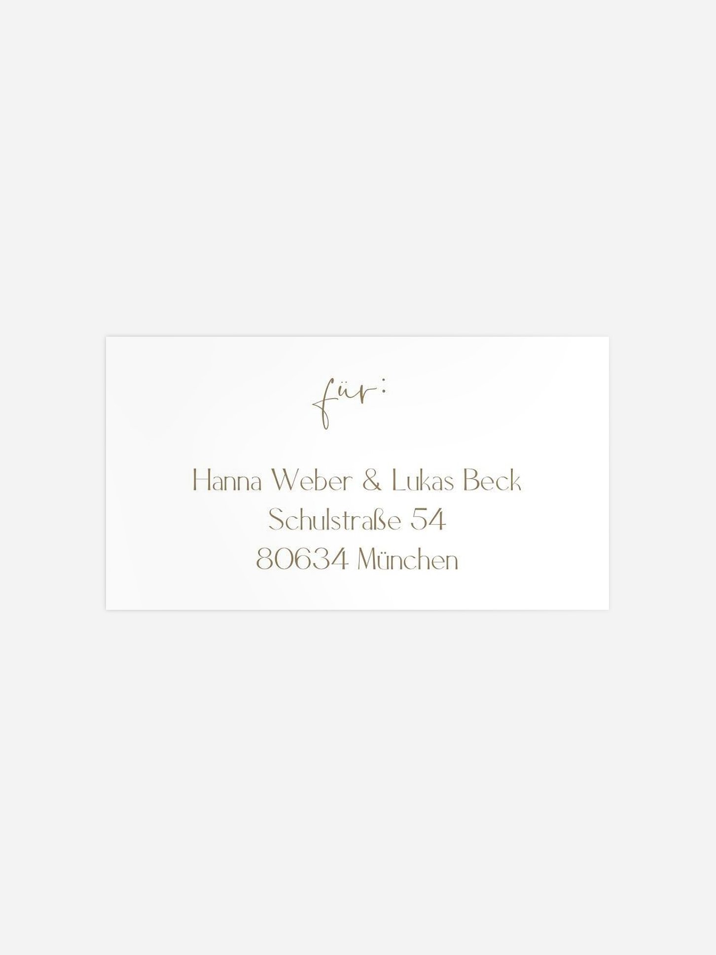 Empfängeraufkleber Hochzeit Modern Photo