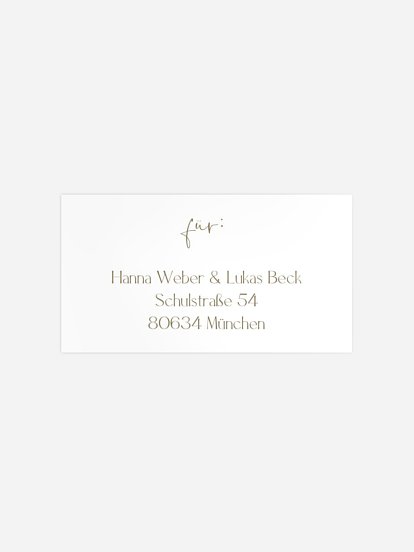 Empfängeraufkleber Hochzeit Modern Photo