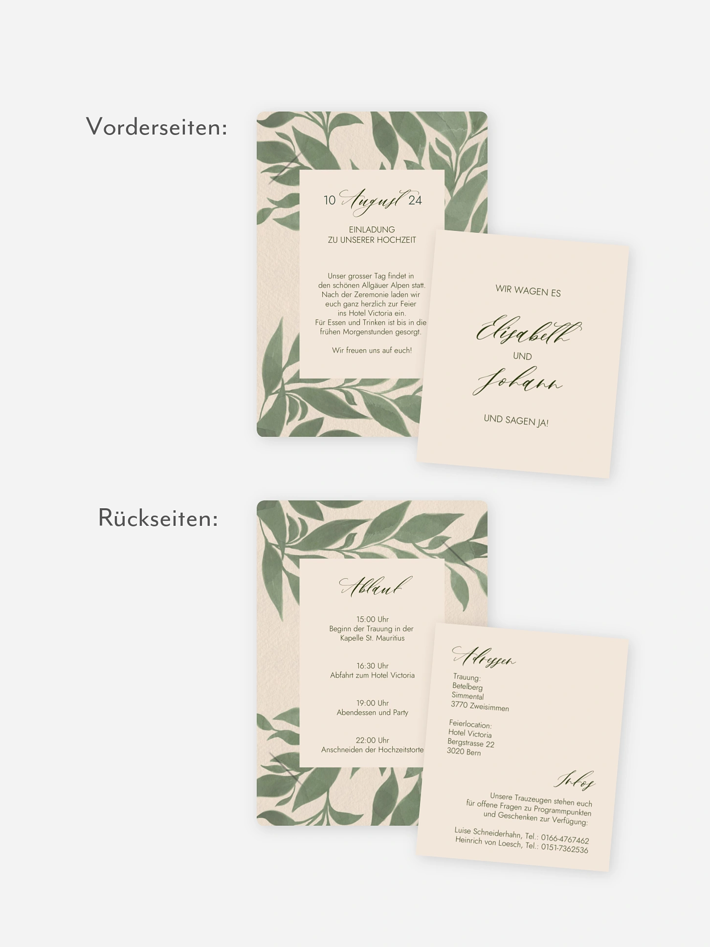 Hochzeitseinladung Always and Forever