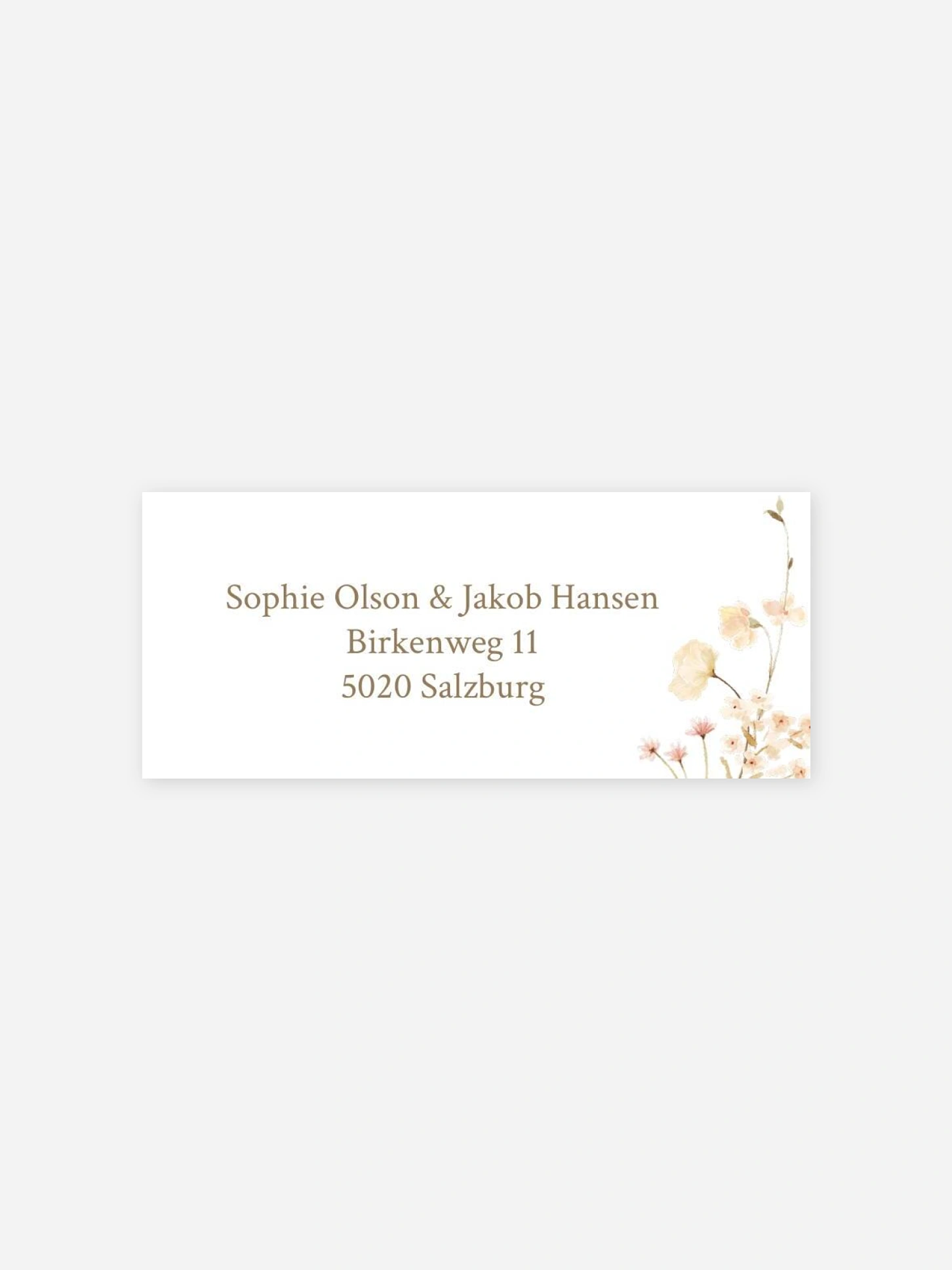 Absenderaufkleber Hochzeit Monogram Bloom