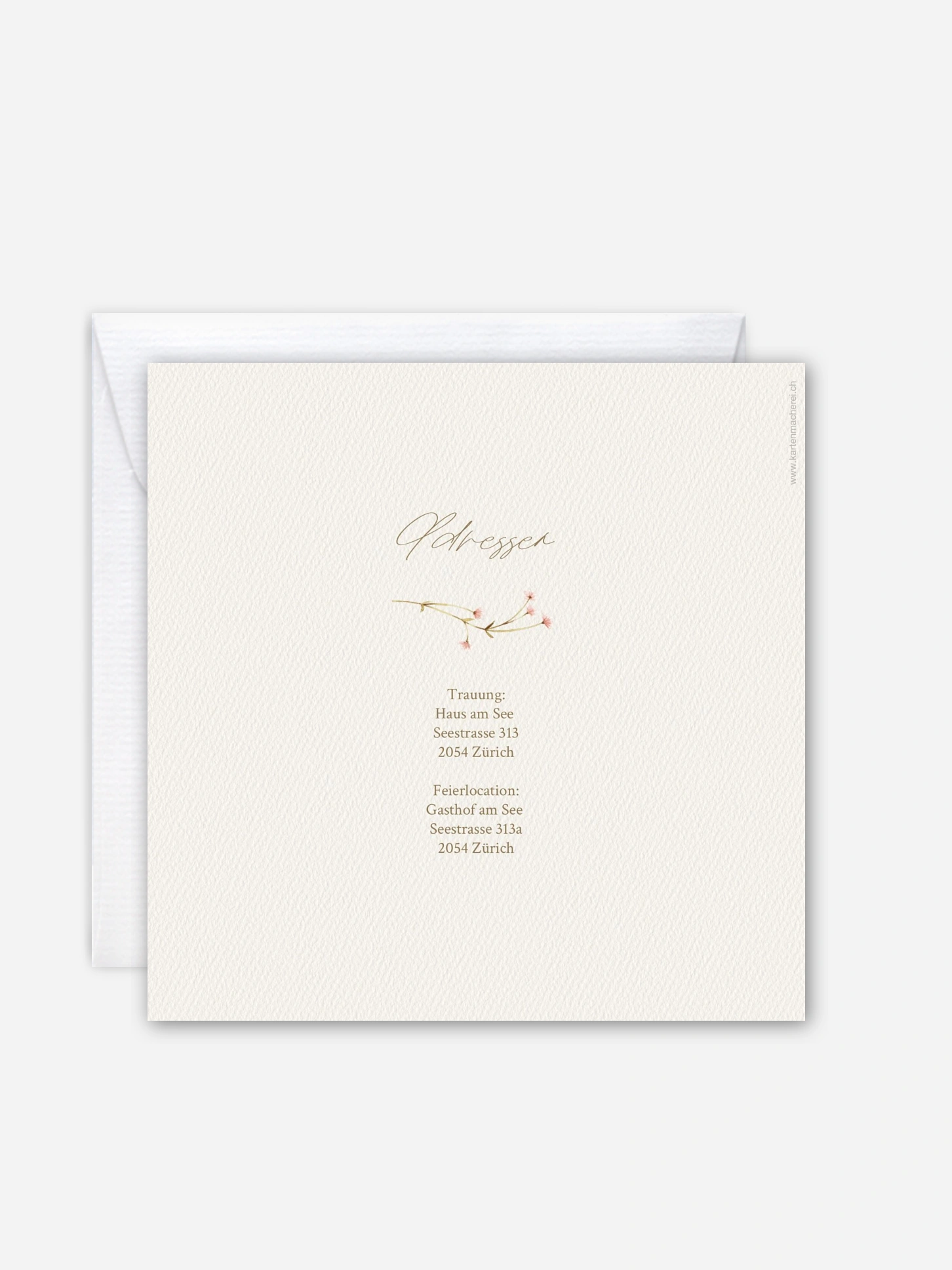 Hochzeitseinladung Monogram Bloom