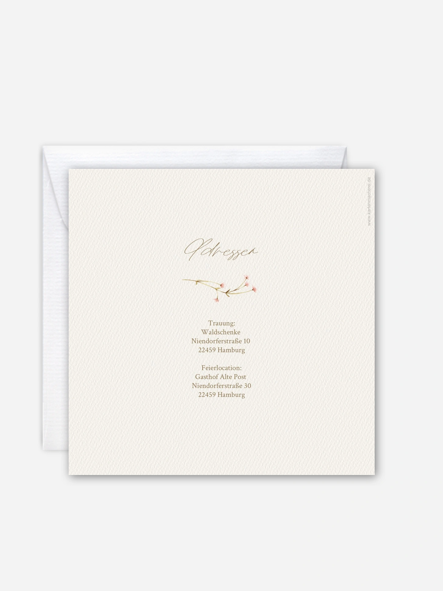 Hochzeitseinladung Monogram Bloom