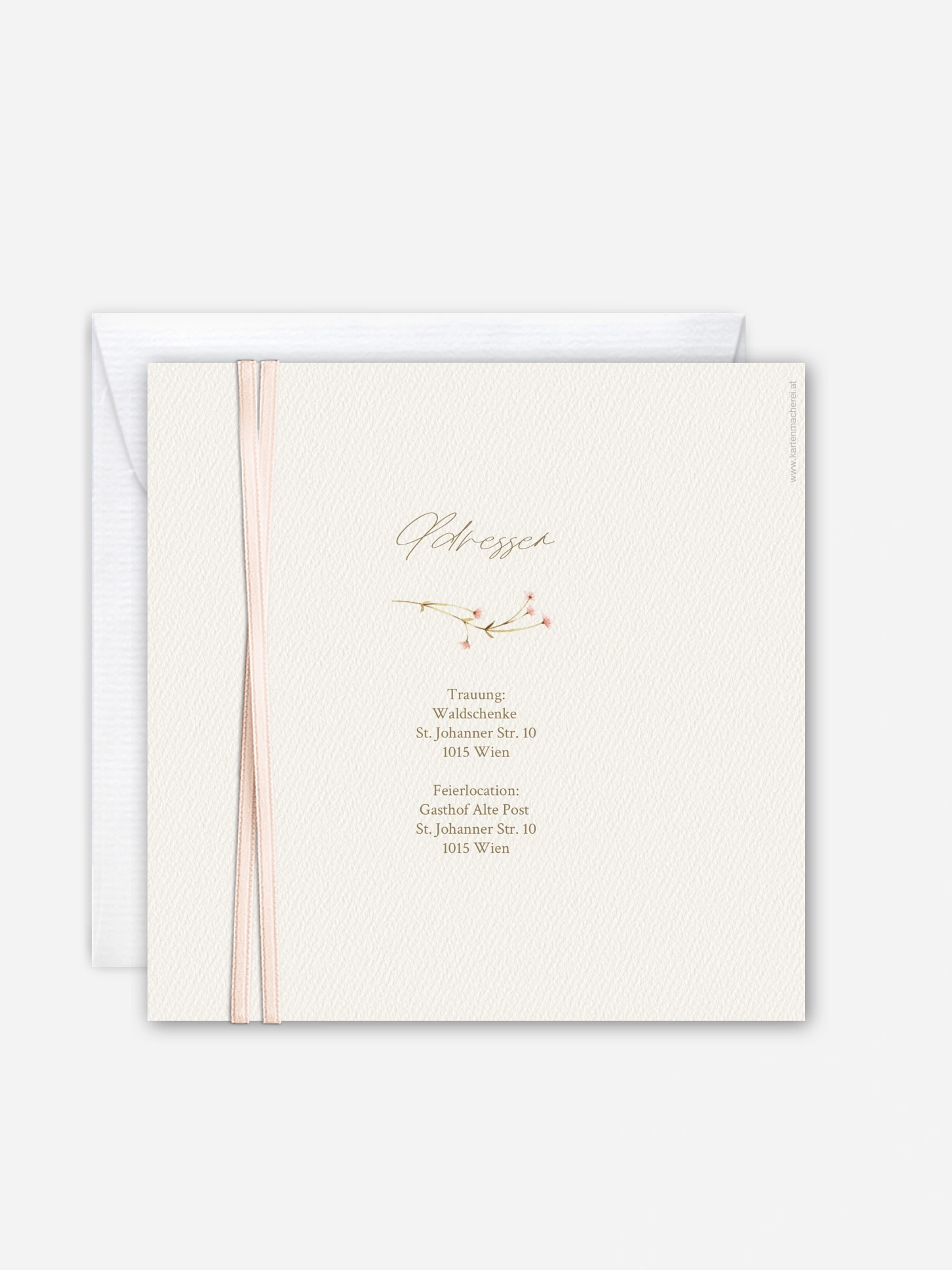 Hochzeitseinladung Monogram Bloom