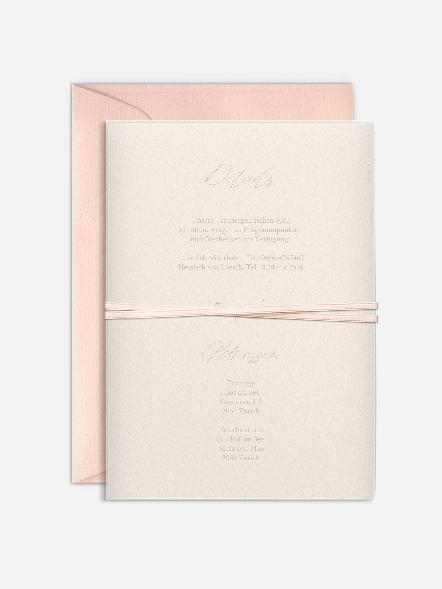 Hochzeitseinladung Monogram Bloom