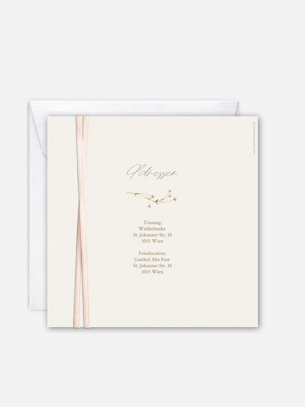 Hochzeitseinladung Monogram Bloom